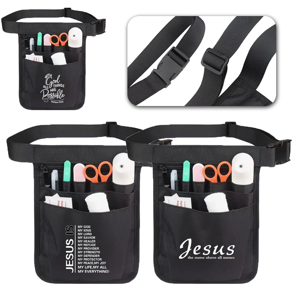 

Lightweight Waist Bag Workout Running jesus Printing Phone Wallets Waist Pack Adjustable Bag Work Accessories Nurse Waist Bags