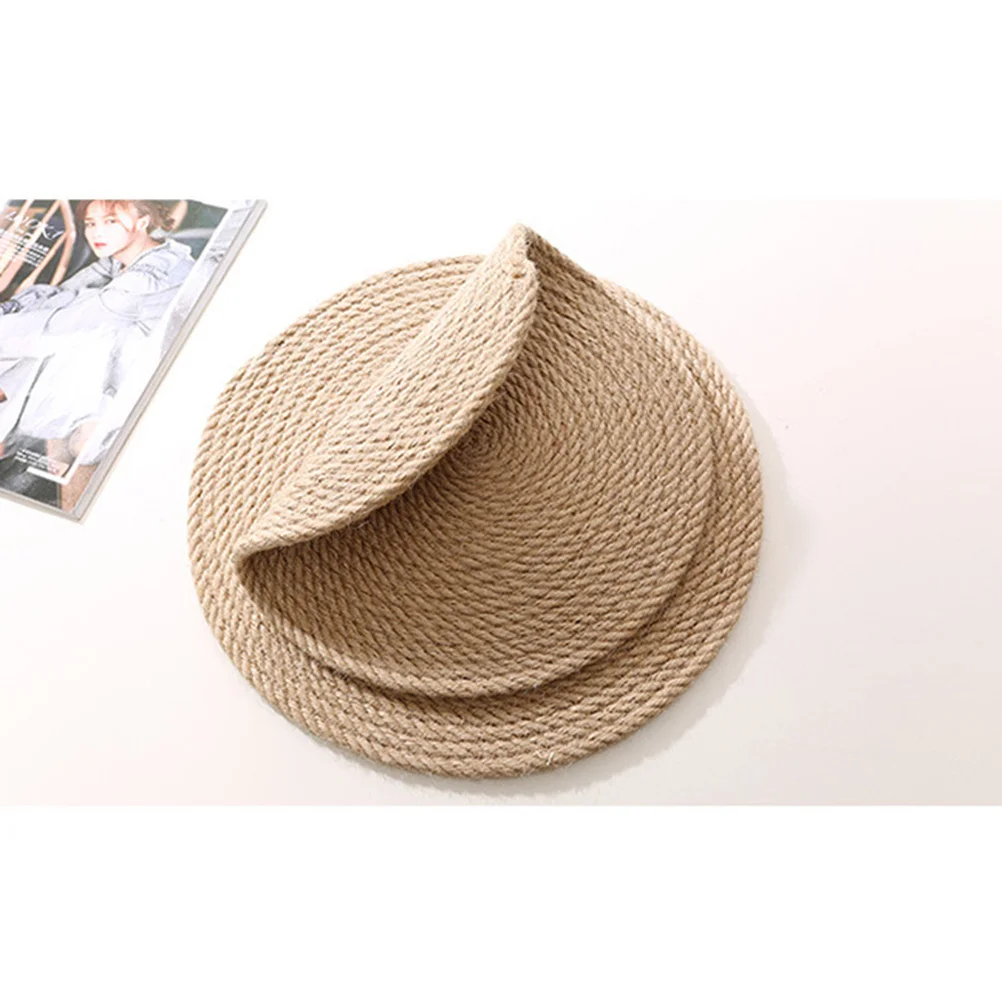 

1Pcs Linen Table Mat American Country Style Heat Resistant Insulation Placemat Non-Slip Moisture Absorption for Kitchen Dining