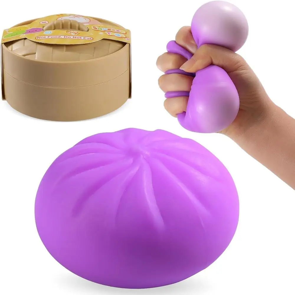 

Dumpling Squishy StrBalls with Steamer, Colorul idget Sensory Toys, Sot Anxiety Relie Squeeze Toys, Easter Stocking Stuers Gits(