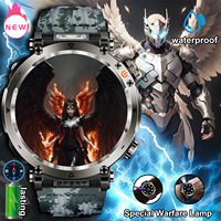 New 600 mAh Battery Smart Watch Men's 1.7 inch Outdoor Sports IP68 Waterproof Watches BT Calling with LED Flashlight Smartwatch