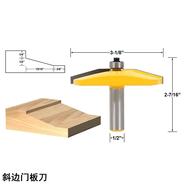 1PC 1/2" 12.7MM Shank Milling Cutter Wood Carving Panel Raiser Router Bit Line knife Woodworking Cutter Tenon Cutter Tools