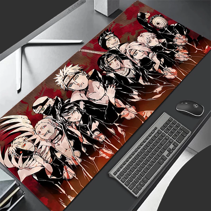 

Mouse Pad naruto akatsuki XL Lockedge Large Gaming Accessories Computer Gamer Keyboard Mouse Mat Desk 800x300 Mousepad For Csgo