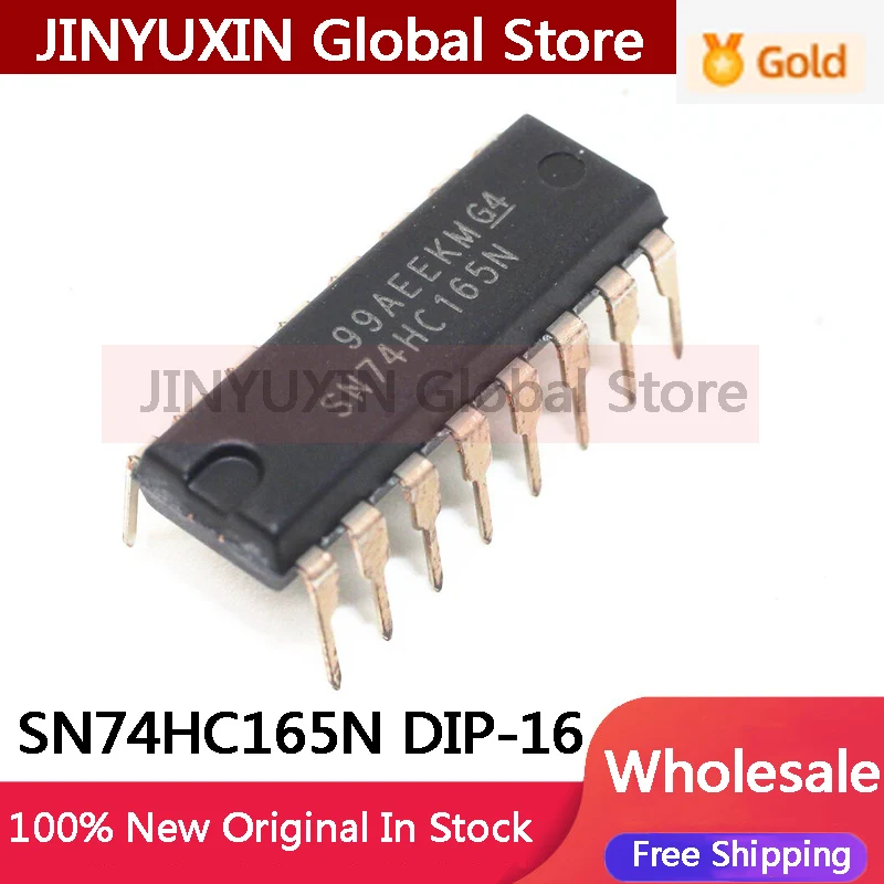 10-100Pcs 74HC165 74HC165N SN74HC165N 74HC165N DIP-16 Counter Shift Register IC chip in Stock Wholesale
