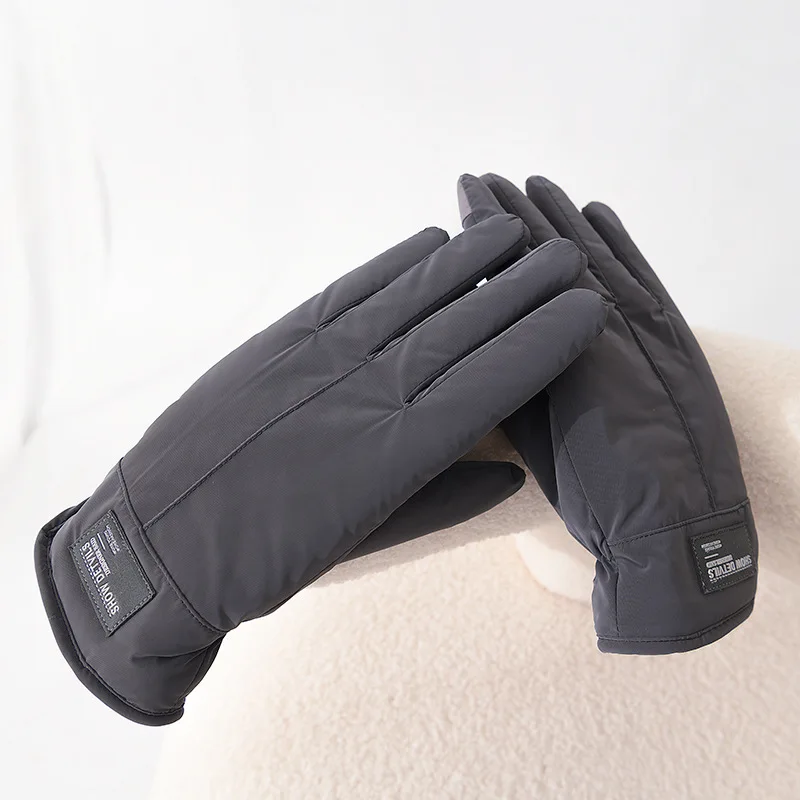 Guantes para hombre con forro polar grueso para montar en coche eléctrico a prueba de frío cálido invierno a prueba de viento moda para motocicleta al aire libre