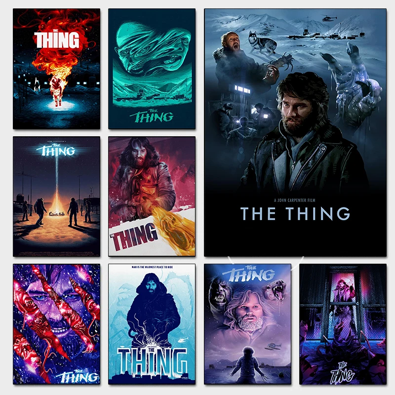 Famous Sci-Fi Suspense The Thing Movie Poster Horror Classic Thriller Prints Canvas Painting Wall Picture Home Living Room Decor