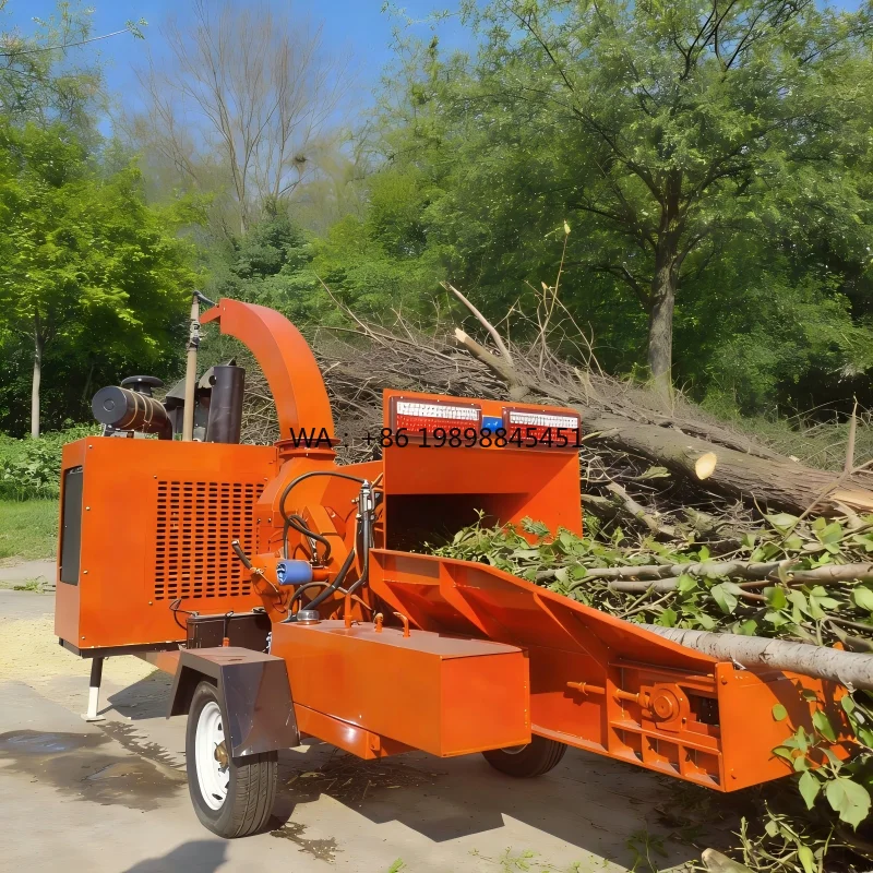 Professional Branch Shredder Timber Crusher for Large Logs Forestry Waste OEMM ODM Mobile Wood Chipper