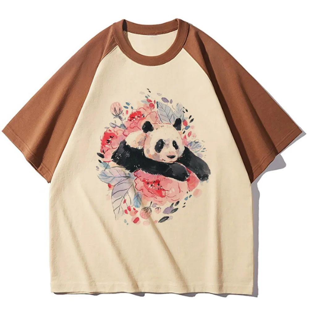 Panda tshirt teen Pastel aesthetic 80s Psychedelic 2000s Digital t-shirt Trendy harajuku Comfortable hip hop Punk Grunge