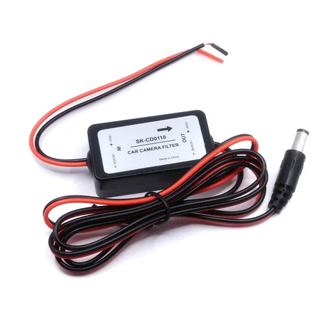 Car Rear View Rectifier, 12V DC Power Relay Capacitor Filter Connector for Backup Auto Car Camera Filter Solve Ripple Splash