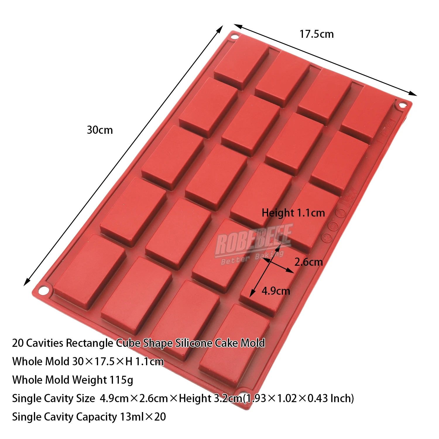 Shallow And Deep Rectangle Cube Shape Silicone Cake Mold Mousse Maker French Pastry Dessert Moulds Ice Cube DIY Baking Tools