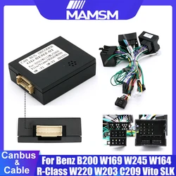 CANbus Box Adaptor Decoder For Benz B200 W169 W245 W164 R-Class W220 W203 C209 Vito SLK With 16Pin Power Wiring Harness Cable