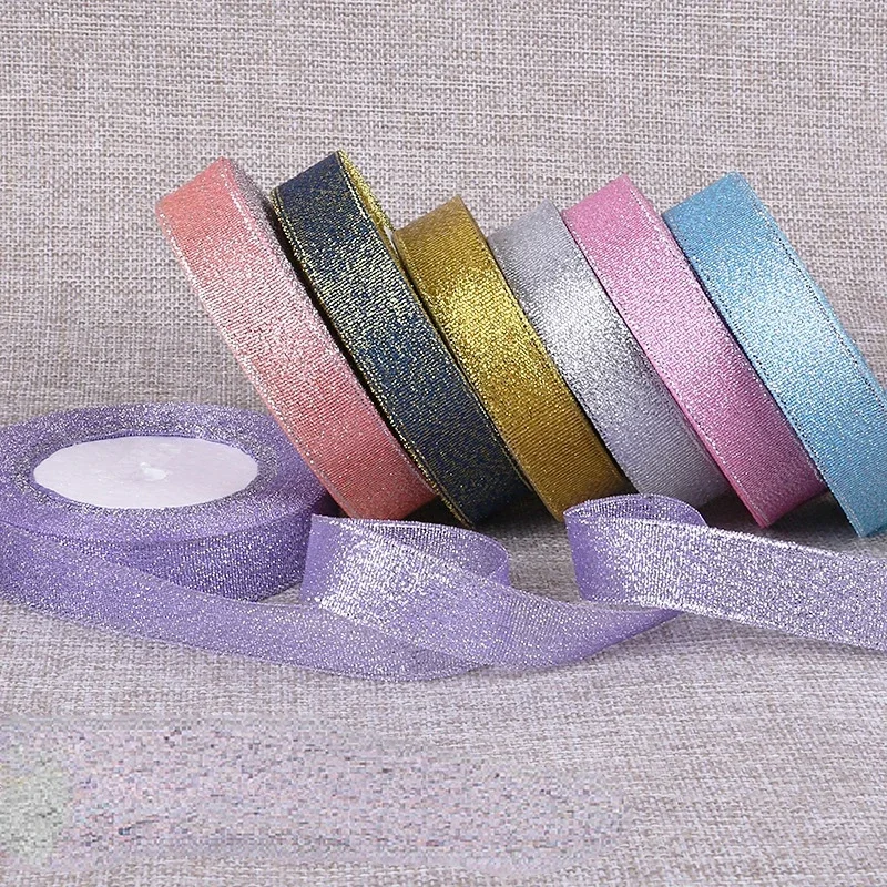 25Yards/roll wide 20mm Multicolor Glitter Onions Ribbons Wedding Cake packing festival Gift Decor Craft DIY hair accessories bow