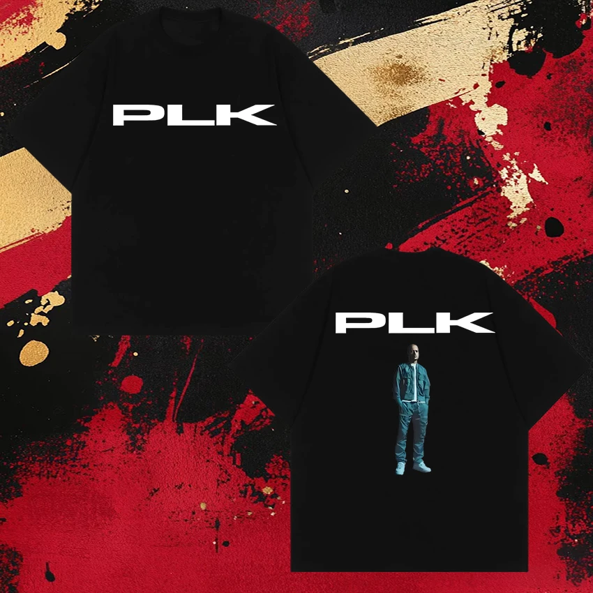 

Hot Rapper PLK Tour 2026 Double Sided printed short sleeve T-shirt Men Women vintage streetwear Unisex Oversized Cotton T shirts