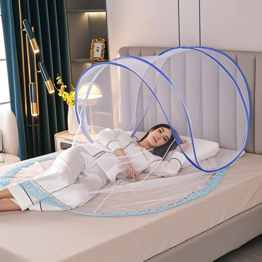 Keine Montage Kopf Moskitonetz Große Falten Tragbare Für Einzelbett Einstellbare Reise Prinzessin Sommer Anti-moskitonetz Abdeckung