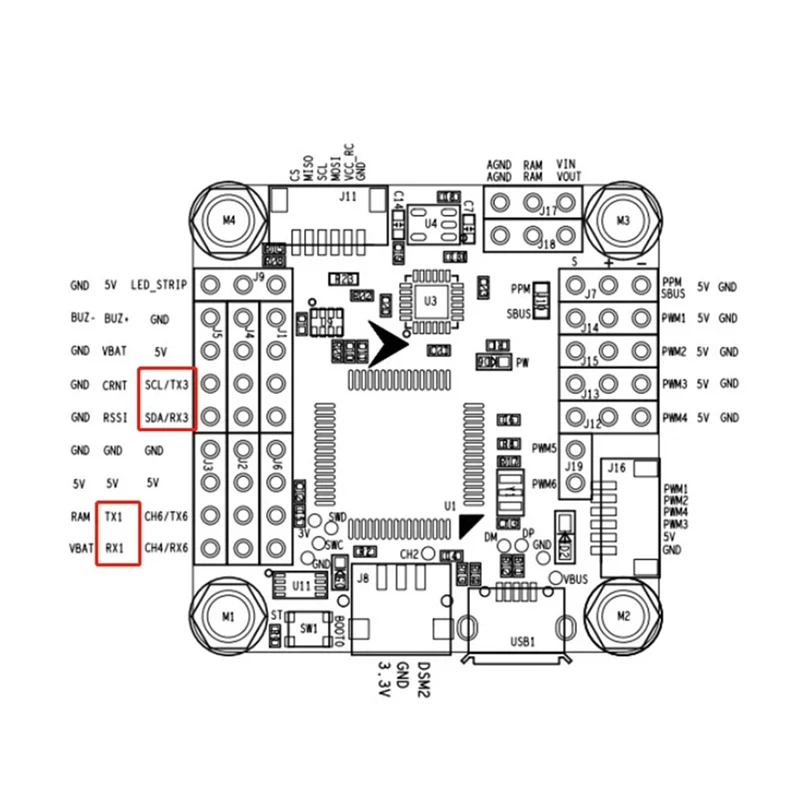 M8N GPS Module With QMC5883 Compass For F4V3S PLUS Flight Control QAV250 220 RC Drone FPV Racing Quadcopter Drone Parts