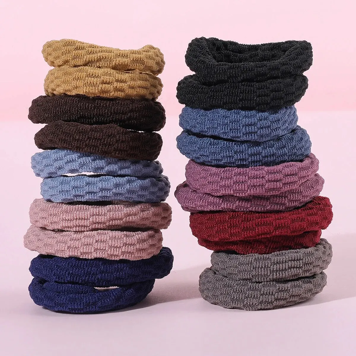 20PCS Women Girls Simple Basic Elastic Hair Bands Ties Scrunchie Ponytail Holder Rubber Bands Fashion Headband Hair Accessories