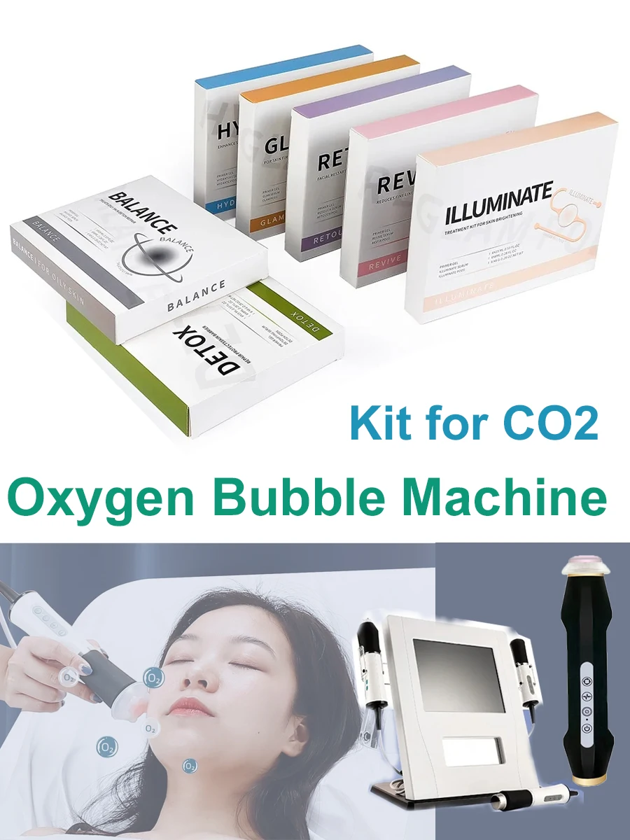7 Types d'oxygène Jet Spa Capsule sérum Gel visage CO2 oxygène bulle Machine Massage du visage exfolier rajeunissement dispositif de beauté