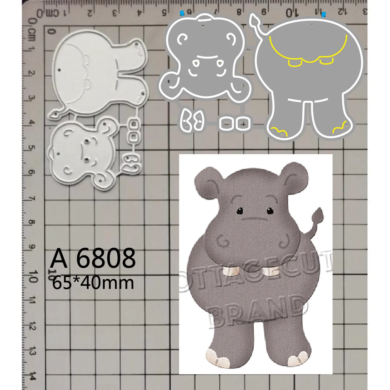 New 2024 Metal Cutting Dies hippo diy Scrapbooking Photo Album Decorative Embossing PaperCard Crafts Dies