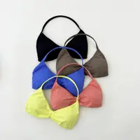 Sexy Bikini Style Seamless Sports Bra, Halter Beauty Back, Thin Shoulder Straps, High Stretch Push Up Workout Yoga Tank Top - Image 6