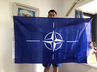 SKY FLAG NATO flag 90x150cm double side printed Polyester North Atlantic Treaty NATO Flag International Organization Flag