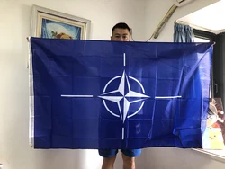 SKY FLAG NATO flag 90x150cm double side printed Polyester North Atlantic Treaty NATO Flag International Organization Flag