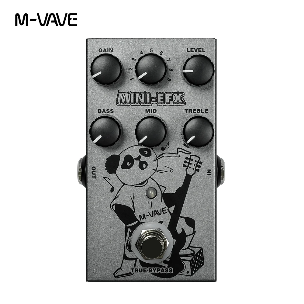 M-vave MINI-EFX Multic-effects Pedal 4 Overdrive Effects 4 Distortion Effects Boost 3 Band EQ True Bypass for Electric Guitar