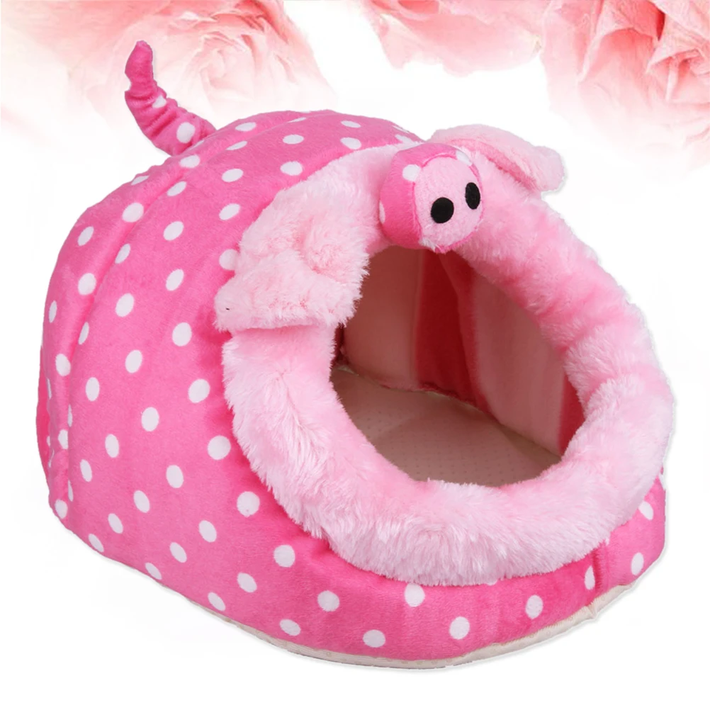 

Mini Cotton Nest Hamster Bedding Cage Mat Small Pet Beds Mice Warm House Animals Pink Pig Design Comfortable Soft Material