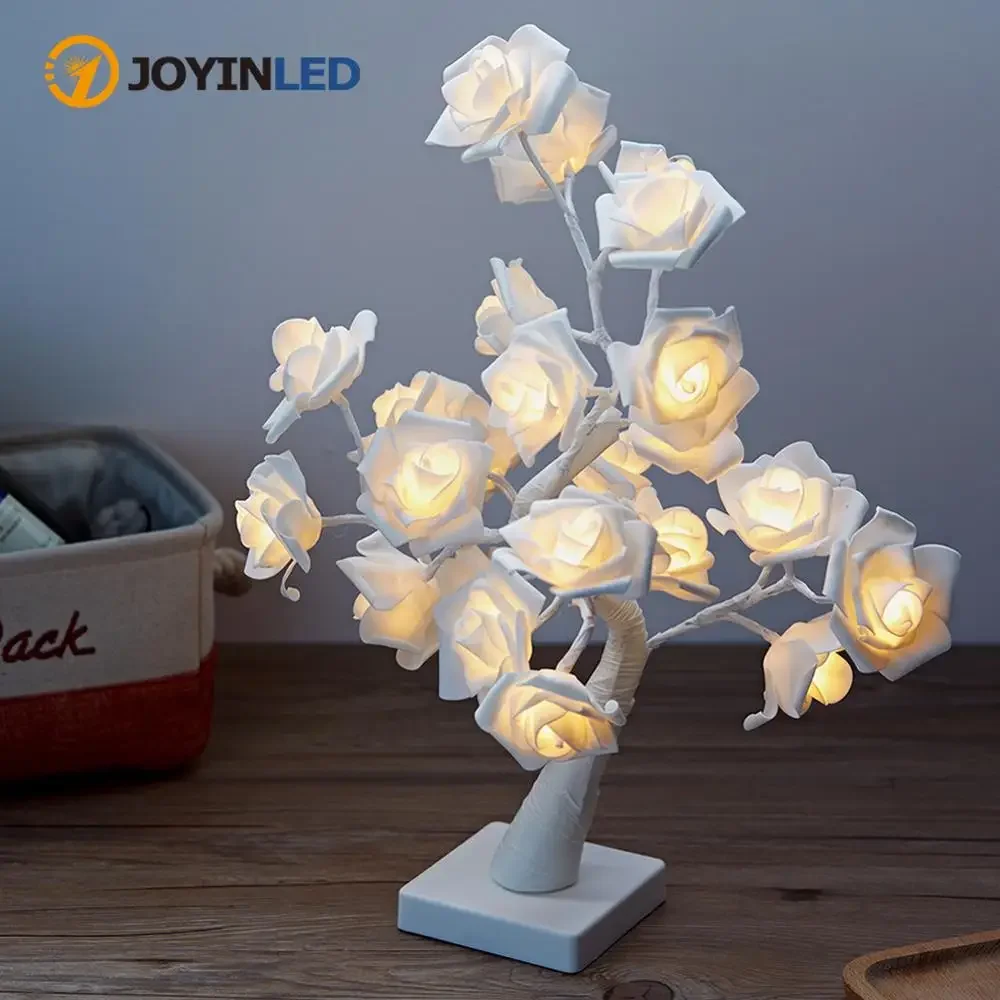 

LED Flower Tree Rose Light Creative Bedside Bedroom Night Light Wedding Valentine's Day Christmas Decoration Simulation Tree
