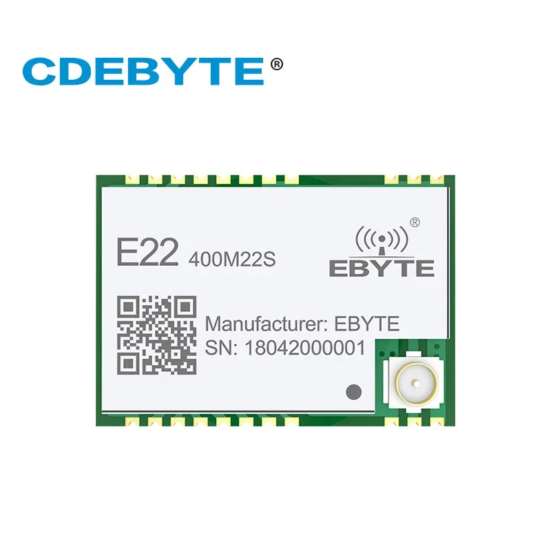 

SX1268 LoRa Wireless Module CDEBYTE E22-400M22S 433MHz RF Module 22dBm SMD 6.5km High-Precision TCXO LoRa Transmitter