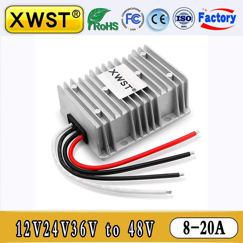 Waterproof Non-isolated DC to DC Module 12V 24V 36V to 48V 7A 8A 10A 15A 20A Step up Boost 48 Volt dc Voltage Power Converter