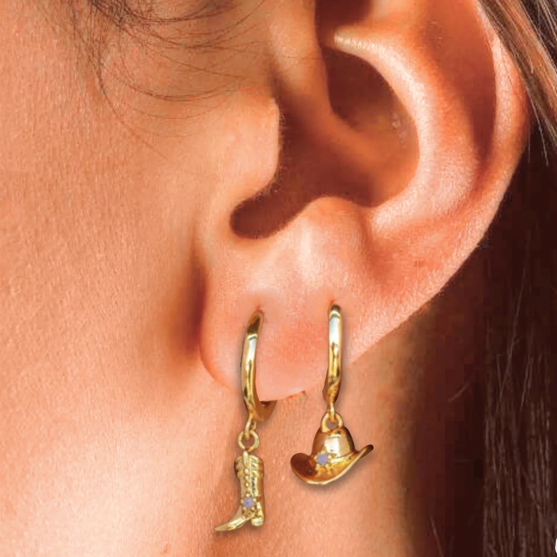 Punk CZ Zircon Cowboy Boot Pendant Necklace for Women Vintage Gold Plated Stainless Steel Chain Necklace Trendy Jewelry Gift - Image 4