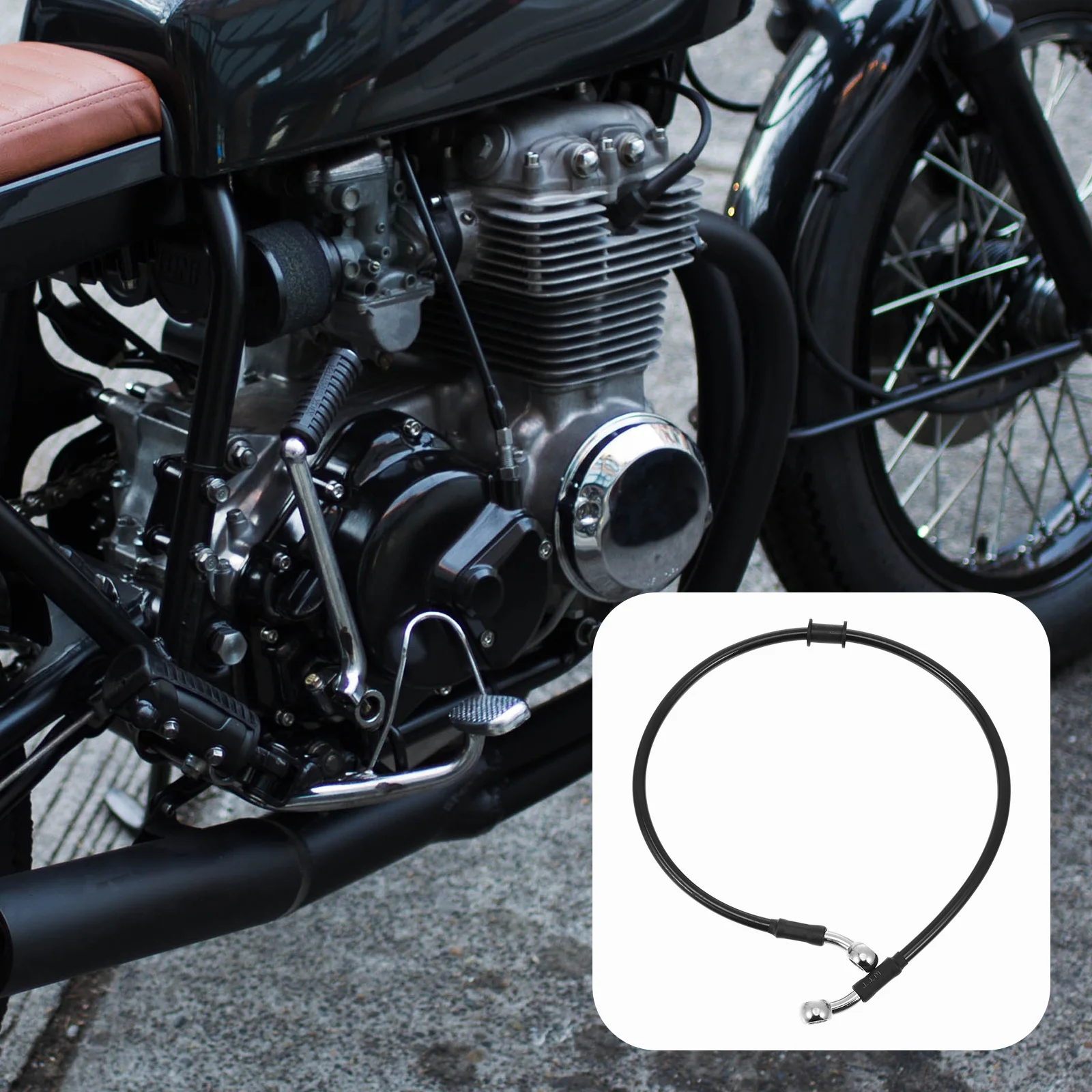 

1Pcs Motorcycle Brake Hose Durable Nylon Iron Structure Easy Install Hydraulic Brake Line Motorbike Motorcycle Clutch Line