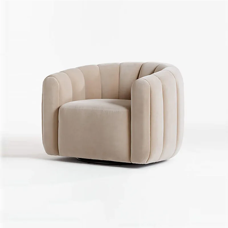 

Light luxury small apartment single sofa rotating chair living room hotel sales office negotiation leisure