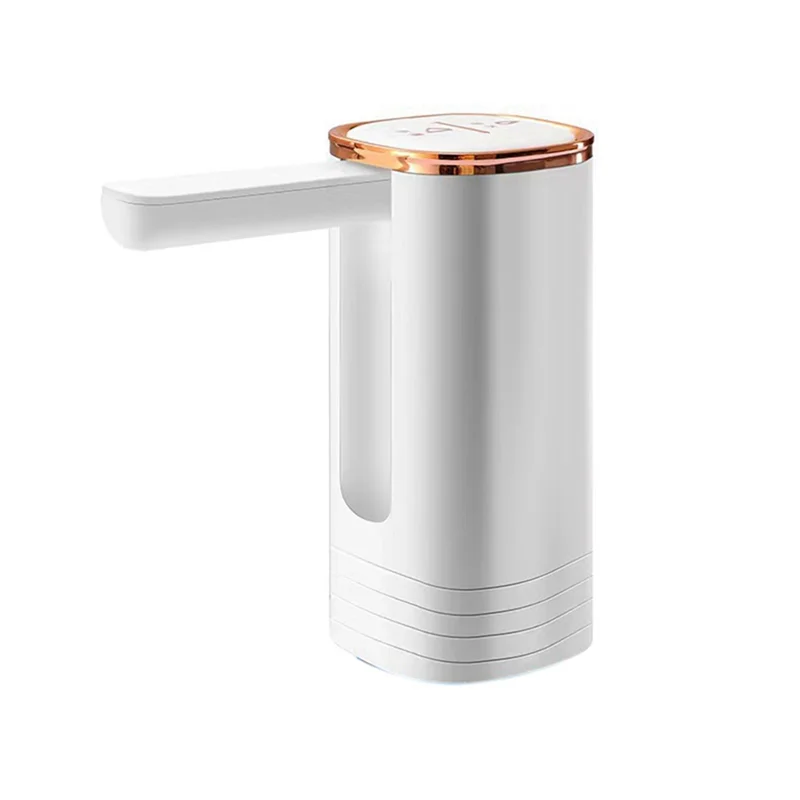 

A52Q-Водяной насос в бутылках, автоматический USB перезаряжаемый насос для воды в бутылках, водяной насос в бутылках, белый складной интеллектуальный Quantita