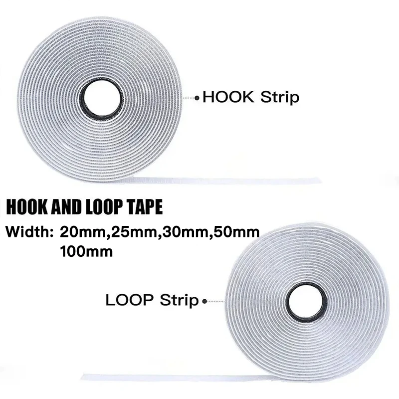 1-25M Velcro Self Adhesive Hook And Loop Tape Fastener House Diy Magic Tap Auto Adhesive Strong Glue Stickers Sticker Strap