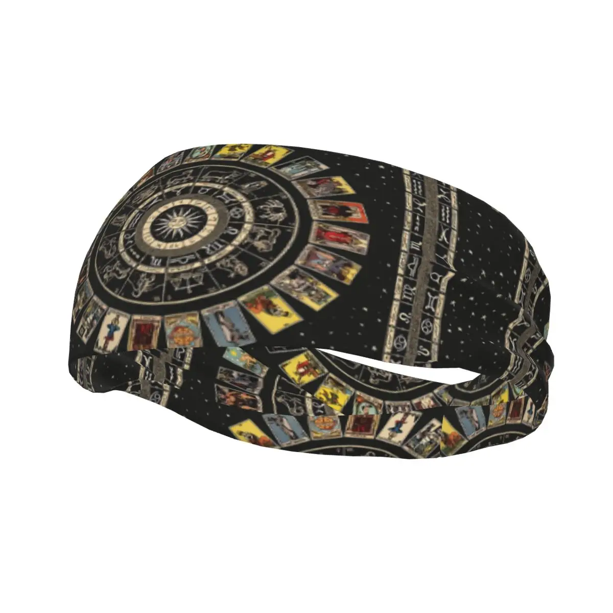 

Спортивная повязка на голову, дышащая повязка на голову, повязка на голову для волос, луна, солнце с Созвездием Таро, повязка на голову для йоги