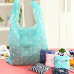 Borsa per la spesa pieghevole Eco Tote Pouch moda donna borsa riutilizzabile frutta verdura borsa per la spesa Organizer Shopper Bags