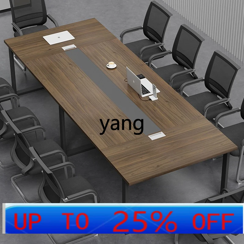 LM simple modern rectangular table staff training negotiation table and chair combination