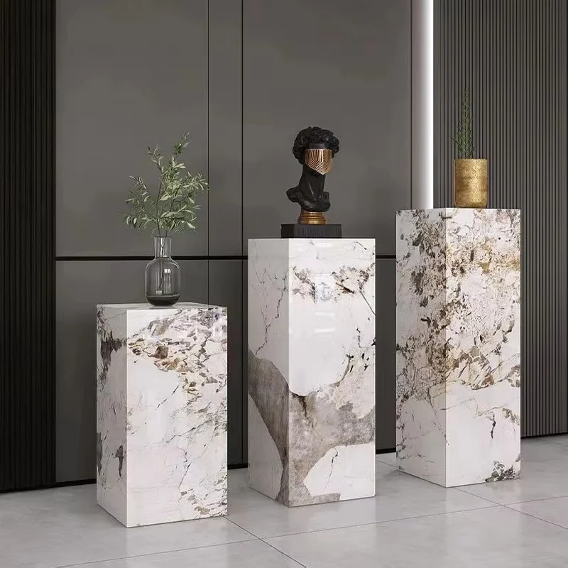 CX302HW High Quality Rock Plate Flower Frame Living Room Marble Lobby Decoration Balcony Shelf Hotel Office Display Furniture