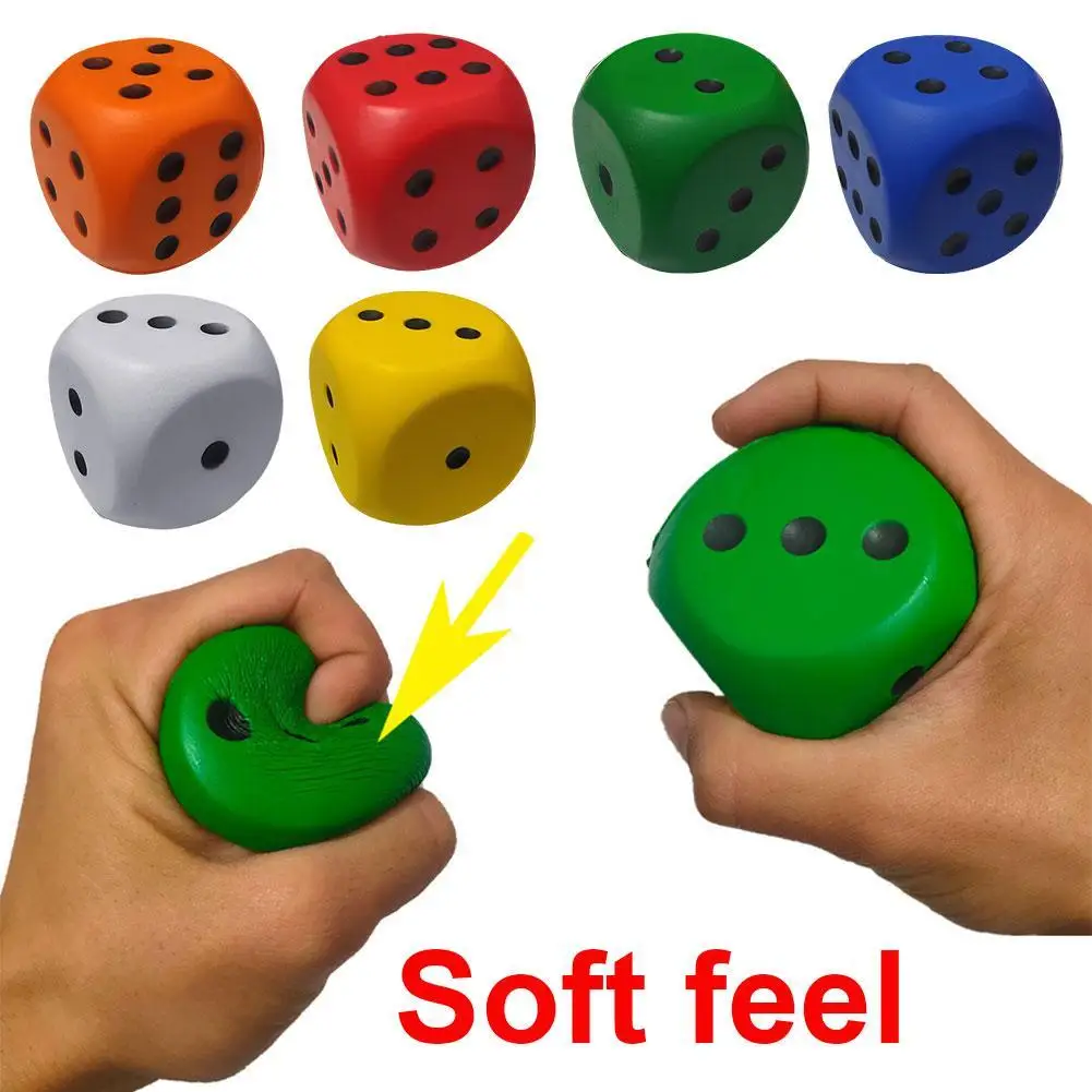 Slow Rebound Squeeze Dices for Class Board Game, Soft Six Sided, Contando Toy, Contando Toy, Sala de Aula, Matemática Ensino, G4D3