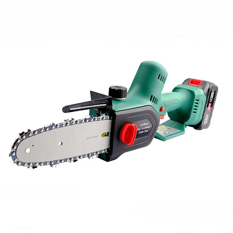 

8In Brushless Mini Electric 21V 4Ah Cordless Lithium Battery Chain Saw Chainsaw