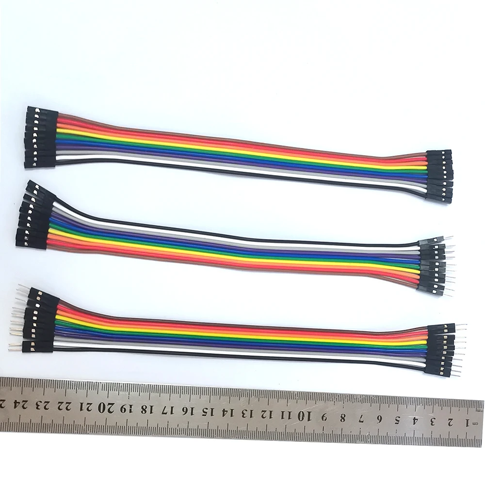 10P Rainbow Jumper Ribbon Extension Cable 2.54mm Pitch Male To Male To Female To Female Wire for Breadboard DIY 0.2 0.3M 0.5M 1M