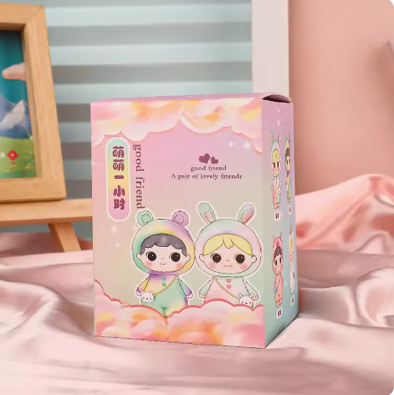 New Cute Small Pair Blind Box Cartoon Creative Desktop Set di decorazioni artigianali per bambini, può essere raccolto e dotato