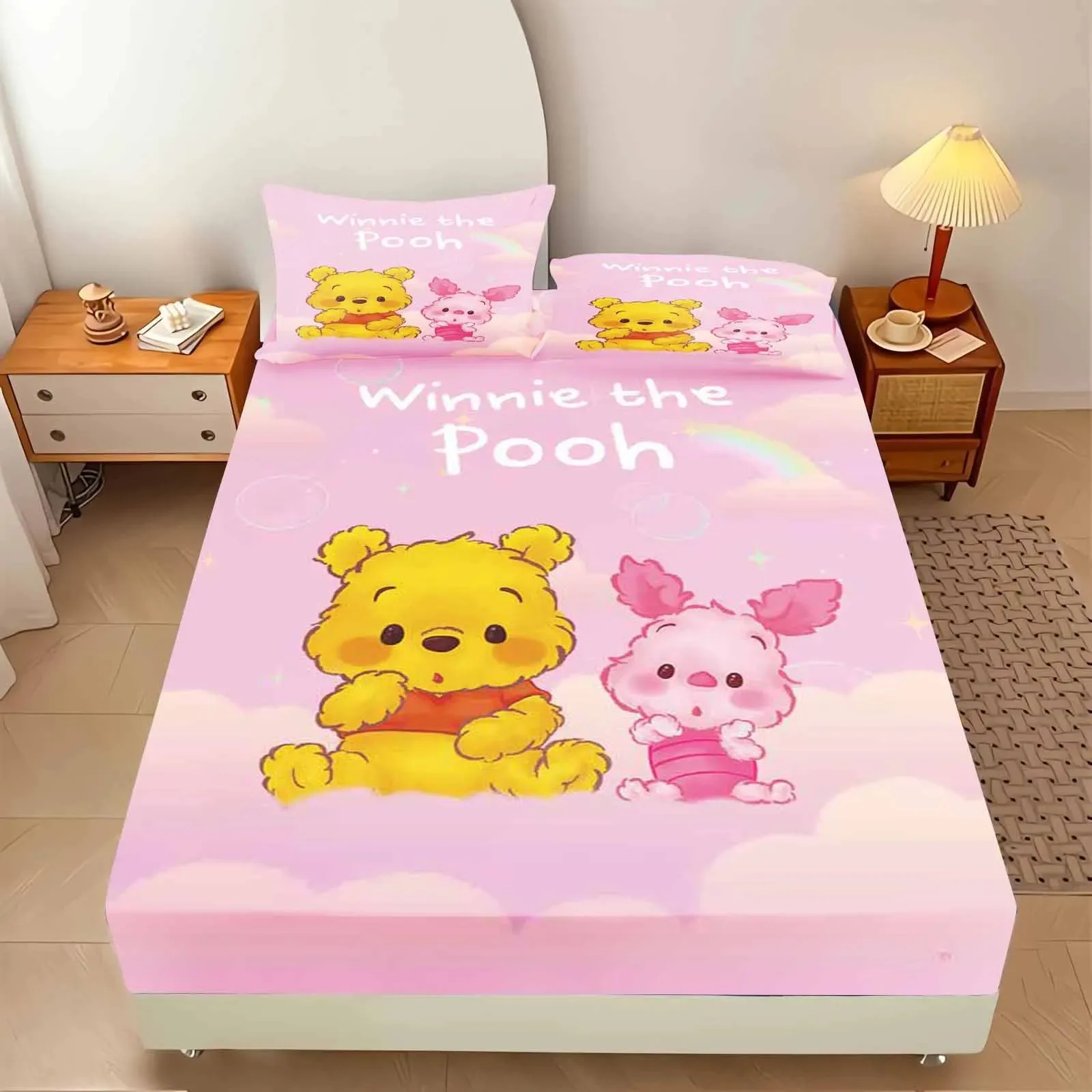 

Winnie the Pooh Fitted Sheet Mattress Set Cute Cartoon Winnie the Pooh Home Bedding Sheets Bedspreads, Bedding Sets