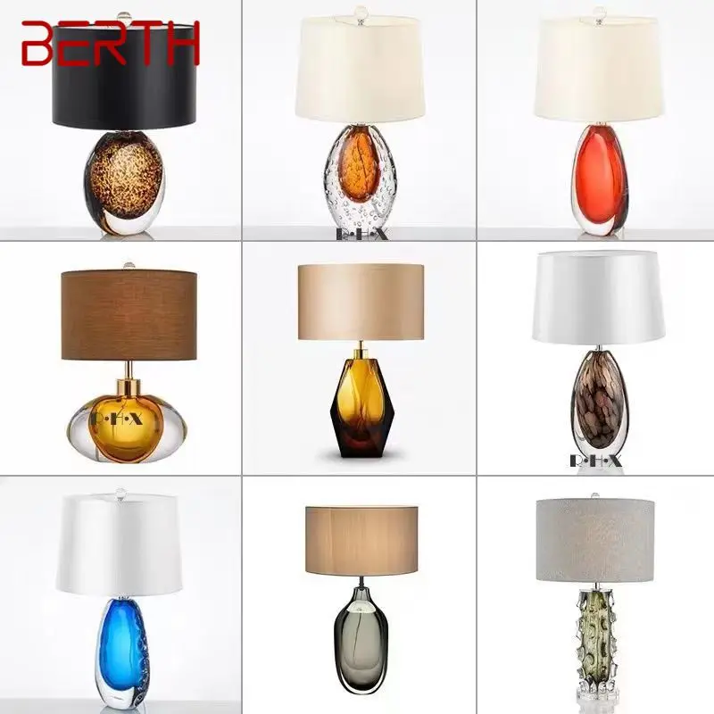 

BERTH Nordic Glaze Table Lamp Modern Art Iiving Room Bedroom Study Hotel LED Personality Originality Desk Light