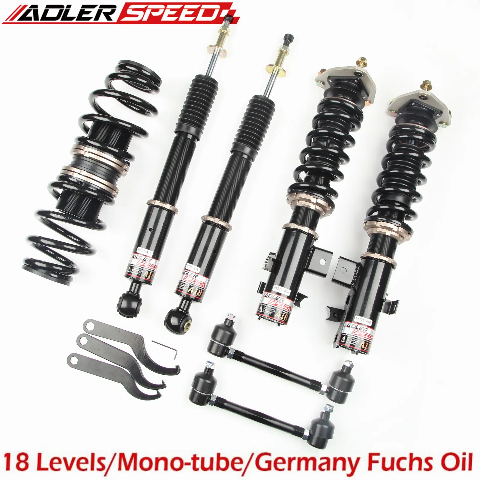 

ADLERSPEED 18 Level Adjustable Coilovers Lowering Kit for Honda Civic SI 14-15