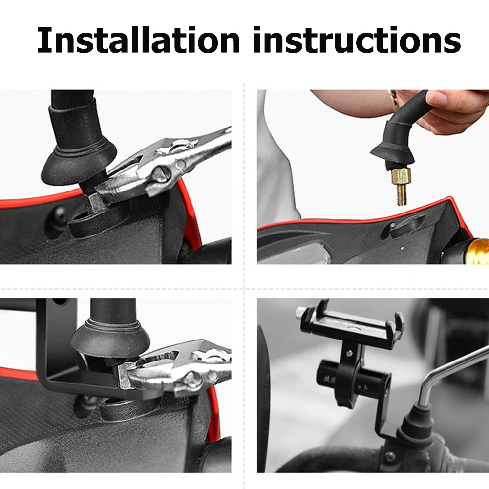 Support de téléphone portable en alliage d'aluminium, support de téléphone pour moto, siège de Conversion, rétroviseur, adaptateur de guidon pour vélo électrique