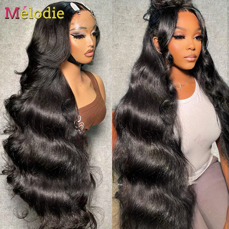 MELODIE 30 38 Inch Lace Frontal Wig Body Wave 13x4 13x6 Lace Front Human Hair Wigs Brazilian 5x5 Glueless Closure Wig