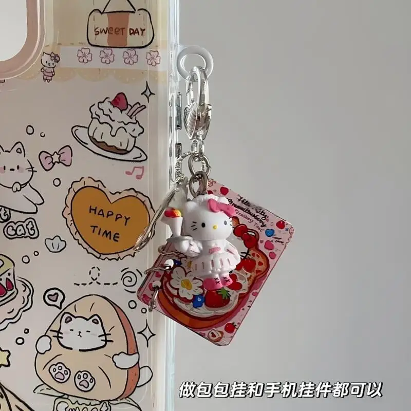 サンリオかわいいメイドハローキティブックスタイルキーチェーントレンドおもちゃ女の子携帯電話バックパックペンダント漫画アニメ誕生日プレゼント