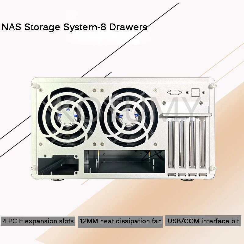 8 Disk Nas Chassis Flex Power USB Hot Plug Server Case Home Student Office Computer Mini itx Chassis Storage Server