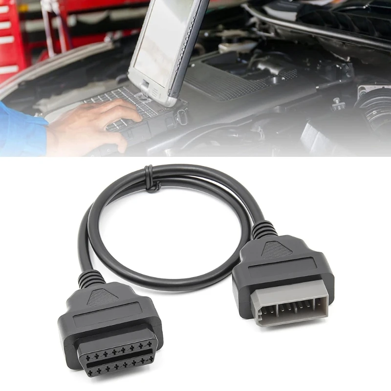 28GB Obd1 to Obd2 Car ScannerAdapters Wire 14 Pin to 16Pin Convert Cable